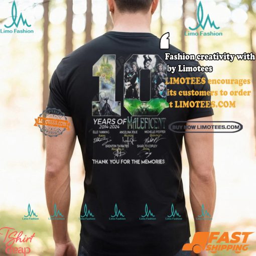 10 Years Of 2014 2024 Maleficent Thank You For The Memories T Shirt