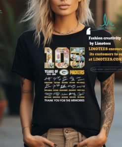 105 Years Of Green Bay Packers 1919 2024 Thank You For The Memories Signatures Shirt