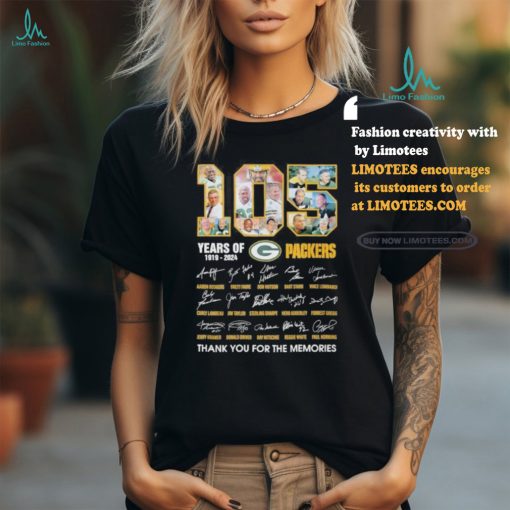 105 Years Of Green Bay Packers 1919 2024 Thank You For The Memories Signatures Shirt