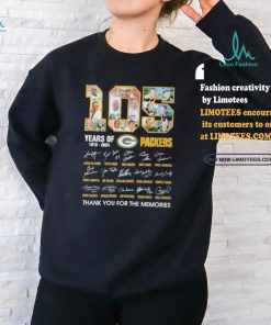 105 Years Of Green Bay Packers 1919 2024 Thank You For The Memories Signatures Shirt