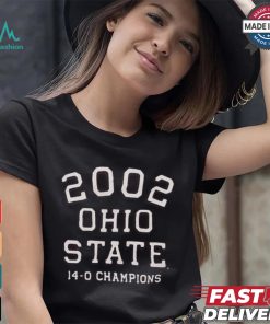 2002 Ohio State 14 0 Champions T shirt