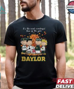 2024 Baylor Bears x Peanuts Snoopy Is The Most Wonderful Time Of The Year Shirt