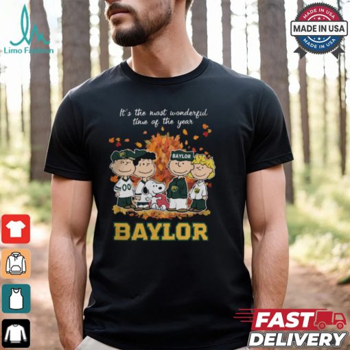 2024 Baylor Bears x Peanuts Snoopy Is The Most Wonderful Time Of The Year Shirt