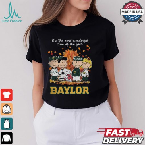 2024 Baylor Bears x Peanuts Snoopy Is The Most Wonderful Time Of The Year Shirt