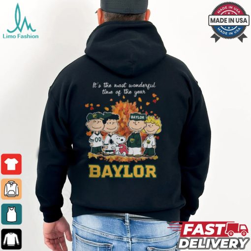 2024 Baylor Bears x Peanuts Snoopy Is The Most Wonderful Time Of The Year Shirt