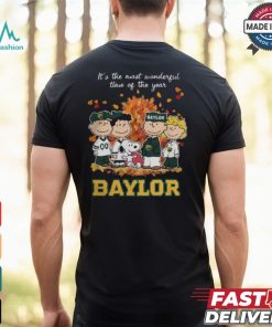 2024 Baylor Bears x Peanuts Snoopy Is The Most Wonderful Time Of The Year Shirt