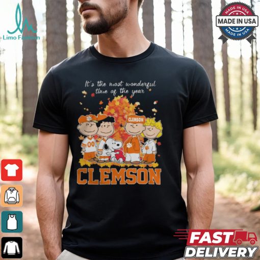2024 Clemson Tigers x Peanuts Snoopy Is The Most Wonderful Time Of The Year Shirt