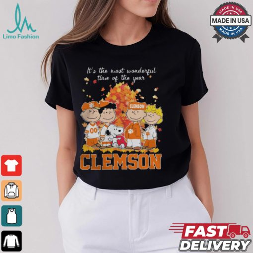 2024 Clemson Tigers x Peanuts Snoopy Is The Most Wonderful Time Of The Year Shirt