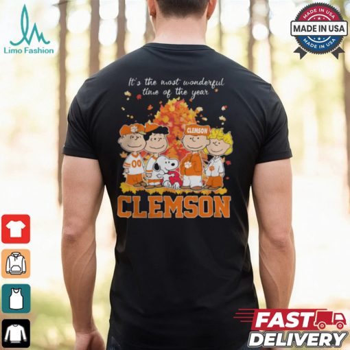 2024 Clemson Tigers x Peanuts Snoopy Is The Most Wonderful Time Of The Year Shirt