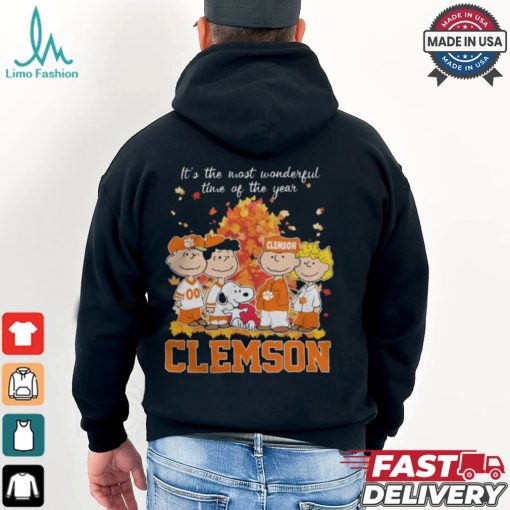 2024 Clemson Tigers x Peanuts Snoopy Is The Most Wonderful Time Of The Year Shirt
