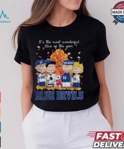 2024 Duke Blue Devils x Peanuts Snoopy Is The Most Wonderful Time Of The Year Shirt