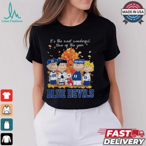 2024 Duke Blue Devils x Peanuts Snoopy Is The Most Wonderful Time Of The Year Shirt