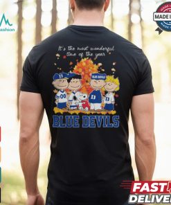 2024 Duke Blue Devils x Peanuts Snoopy Is The Most Wonderful Time Of The Year Shirt