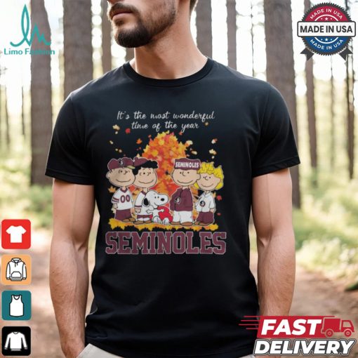 2024 Florida State Seminoles x Peanuts Snoopy Is The Most Wonderful Time Of The Year Shirt