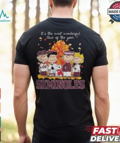 2024 Florida State Seminoles x Peanuts Snoopy Is The Most Wonderful Time Of The Year Shirt