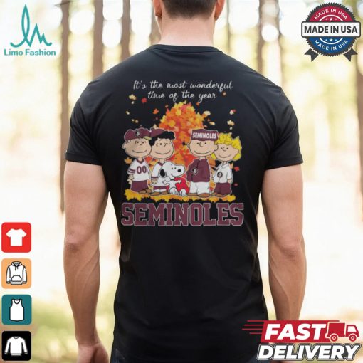 2024 Florida State Seminoles x Peanuts Snoopy Is The Most Wonderful Time Of The Year Shirt