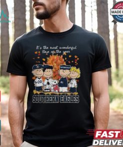 2024 Georgia Southern Eagles x Peanuts Snoopy Is The Most Wonderful Time Of The Year Shirt