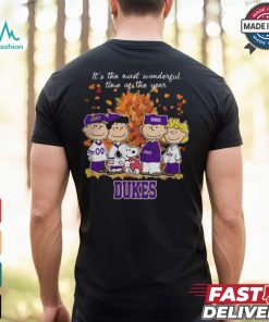 2024 James Madison Dukes x Peanuts Snoopy Is The Most Wonderful Time Of The Year Shirt