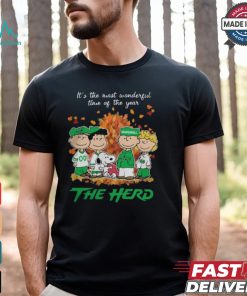 2024 Marshall Thundering Herd x Peanuts Snoopy Is The Most Wonderful Time Of The Year Shirt