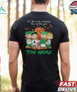 2024 Marshall Thundering Herd x Peanuts Snoopy Is The Most Wonderful Time Of The Year Shirt