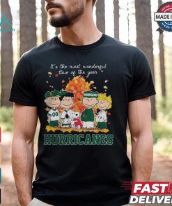 2024 Miami Hurricanes x Peanuts Snoopy Is The Most Wonderful Time Of The Year Shirt