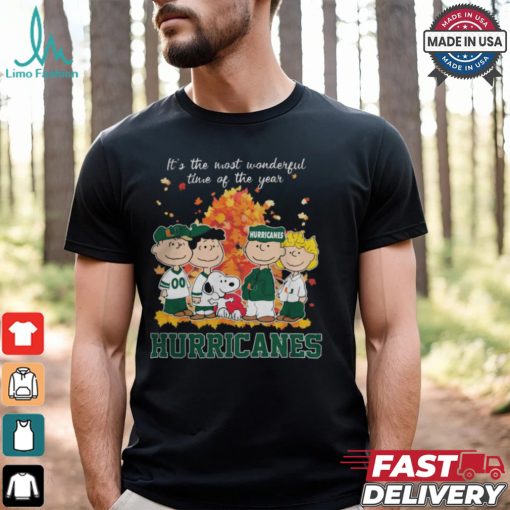 2024 Miami Hurricanes x Peanuts Snoopy Is The Most Wonderful Time Of The Year Shirt