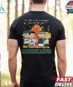 2024 Miami Hurricanes x Peanuts Snoopy Is The Most Wonderful Time Of The Year Shirt