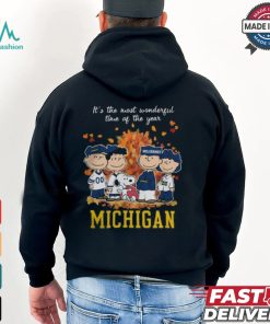 2024 Michigan Wolverines x Peanuts Snoopy Is The Most Wonderful Time Of The Year Shirt, hoodie, sweater, long sleeve and tank top 2024 Michigan Wolverines x Peanuts Snoopy Is The Most Wonderful Time Of The Year Shirt