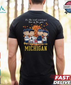 2024 Michigan Wolverines x Peanuts Snoopy Is The Most Wonderful Time Of The Year Shirt, hoodie, sweater, long sleeve and tank top 2024 Michigan Wolverines x Peanuts Snoopy Is The Most Wonderful Time Of The Year Shirt