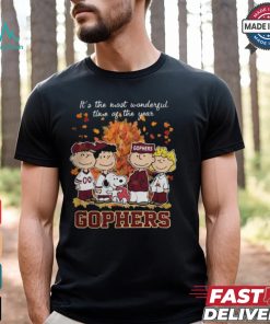 2024 Minnesota Golden Gophers x Peanuts Snoopy Is The Most Wonderful Time Of The Year Shirt