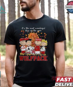 2024 NC State Wolfpack x Peanuts Snoopy Is The Most Wonderful Time Of The Year Shirt