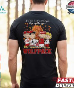 2024 NC State Wolfpack x Peanuts Snoopy Is The Most Wonderful Time Of The Year Shirt