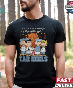 2024 North Carolina Tar Heels x Peanuts Snoopy Is The Most Wonderful Time Of The Year Shirt
