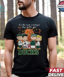 2024 Oregon Ducks x Peanuts Snoopy Is The Most Wonderful Time Of The Year Shirt