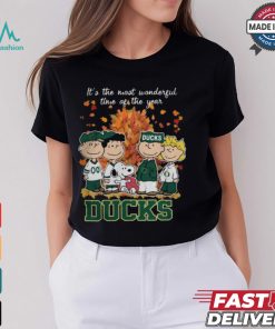 2024 Oregon Ducks x Peanuts Snoopy Is The Most Wonderful Time Of The Year Shirt