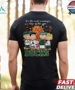 2024 Oregon Ducks x Peanuts Snoopy Is The Most Wonderful Time Of The Year Shirt