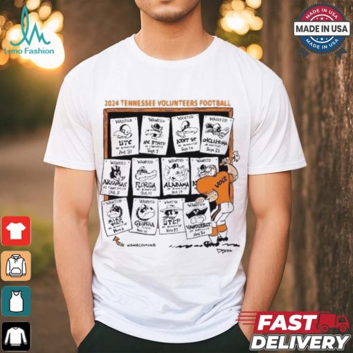 2024 Tennessee Volunteers Football Schedule Shirt