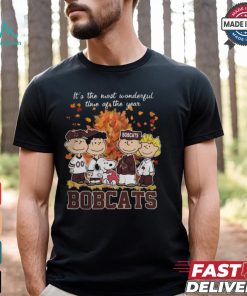 2024 Texas State Bobcats x Peanuts Snoopy Is The Most Wonderful Time Of The Year Shirt