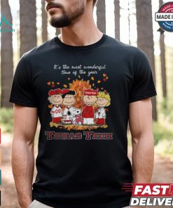 2024 Texas Tech Red Raiders x Peanuts Snoopy Is The Most Wonderful Time Of The Year Shirt