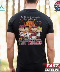 2024 Troy Trojans x Peanuts Snoopy Is The Most Wonderful Time Of The Year Shirt