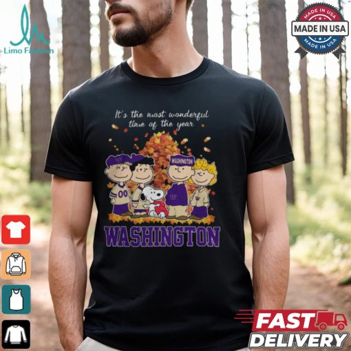 2024 Washington Huskies x Peanuts Snoopy Is The Most Wonderful Time Of The Year Shirt