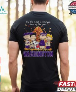 2024 Washington Huskies x Peanuts Snoopy Is The Most Wonderful Time Of The Year Shirt