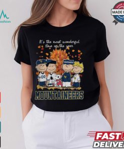 2024 West Virginia Mountaineers x Peanuts Snoopy Is The Most Wonderful Time Of The Year Shirt