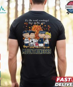 2024 West Virginia Mountaineers x Peanuts Snoopy Is The Most Wonderful Time Of The Year Shirt