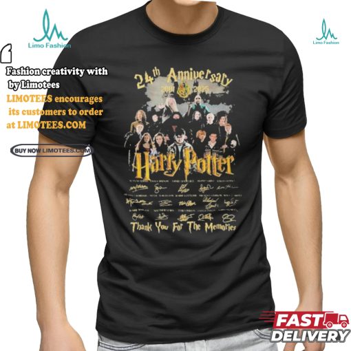 24th Anniversary 2001 2025 Harry Potter Thank You For The Memories T Shirt