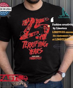 25 Terrifying Years Pigeon Shrine Frightfest T shirt