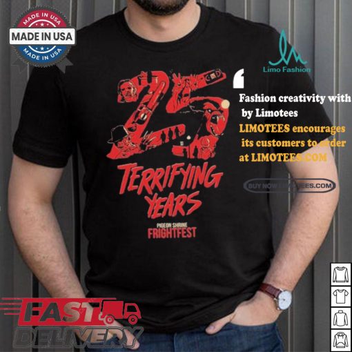 25 Terrifying Years Pigeon Shrine Frightfest T shirt