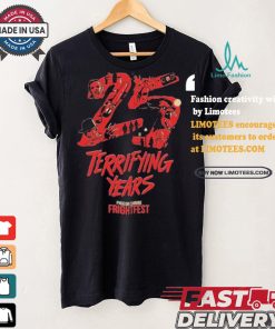 25 Terrifying Years Pigeon Shrine Frightfest T shirt