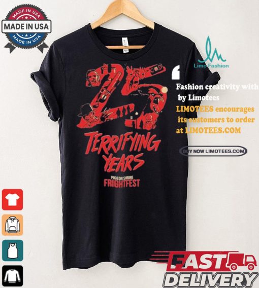 25 Terrifying Years Pigeon Shrine Frightfest T shirt