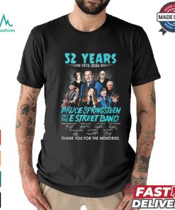 52 years 1972 2024 bruce springteen and the estreet band thank you for the memories shirt